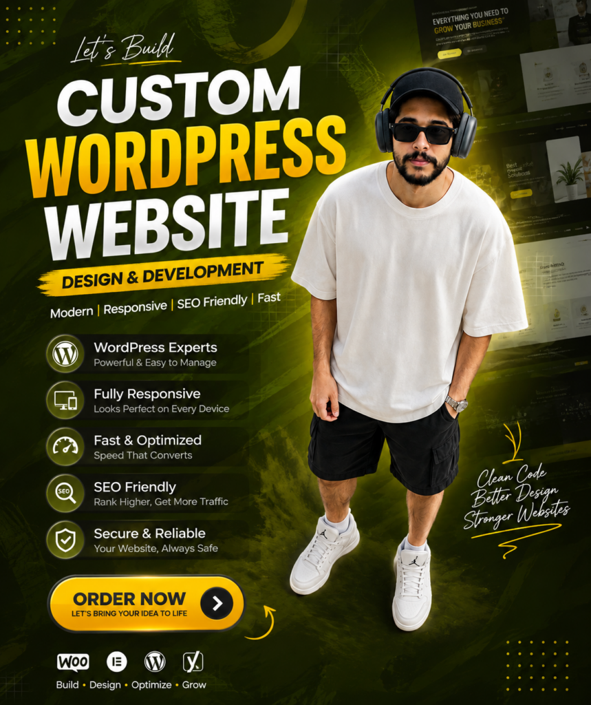 Je vais construire un site web professionnel et réactif en utilisant HTML, CSS, JavaScript et WordPress