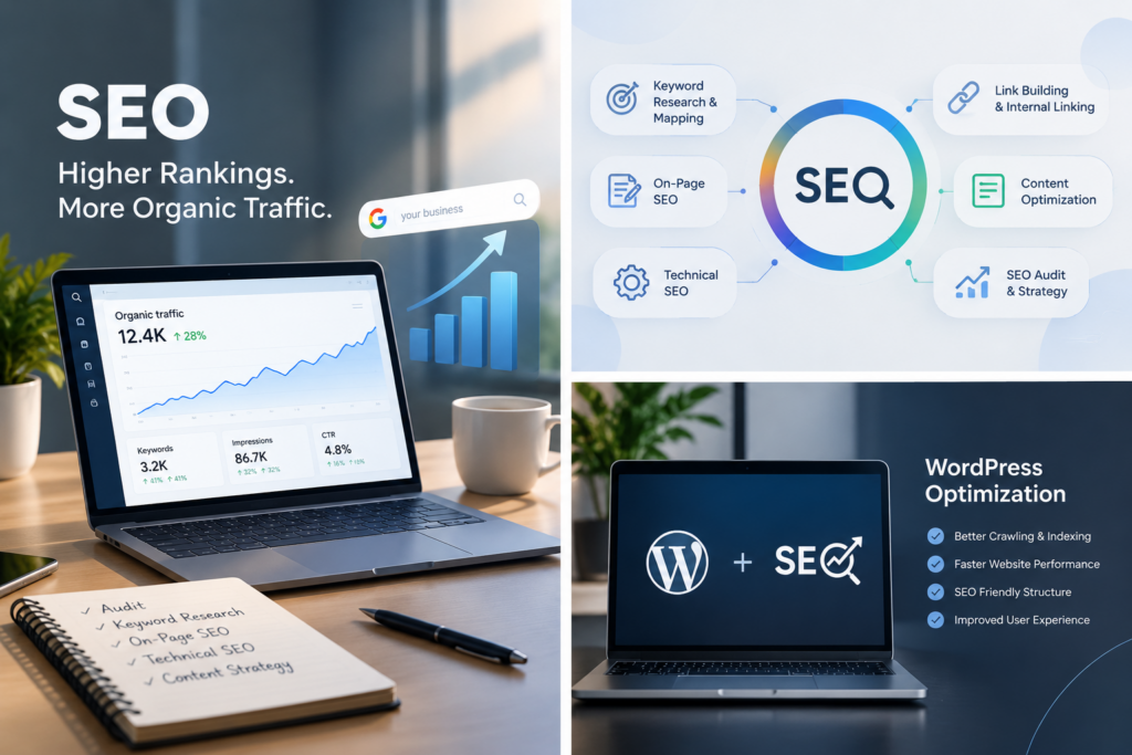 I will provide professional SEO optimization to improve your organic search performance