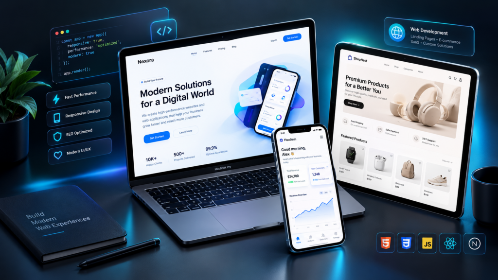I will design and develop a modern, responsive website for your business
