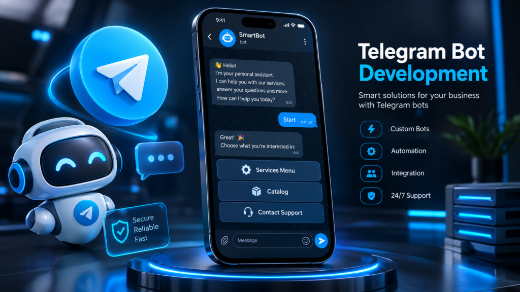 I will develop a custom automated Telegram bot for your business