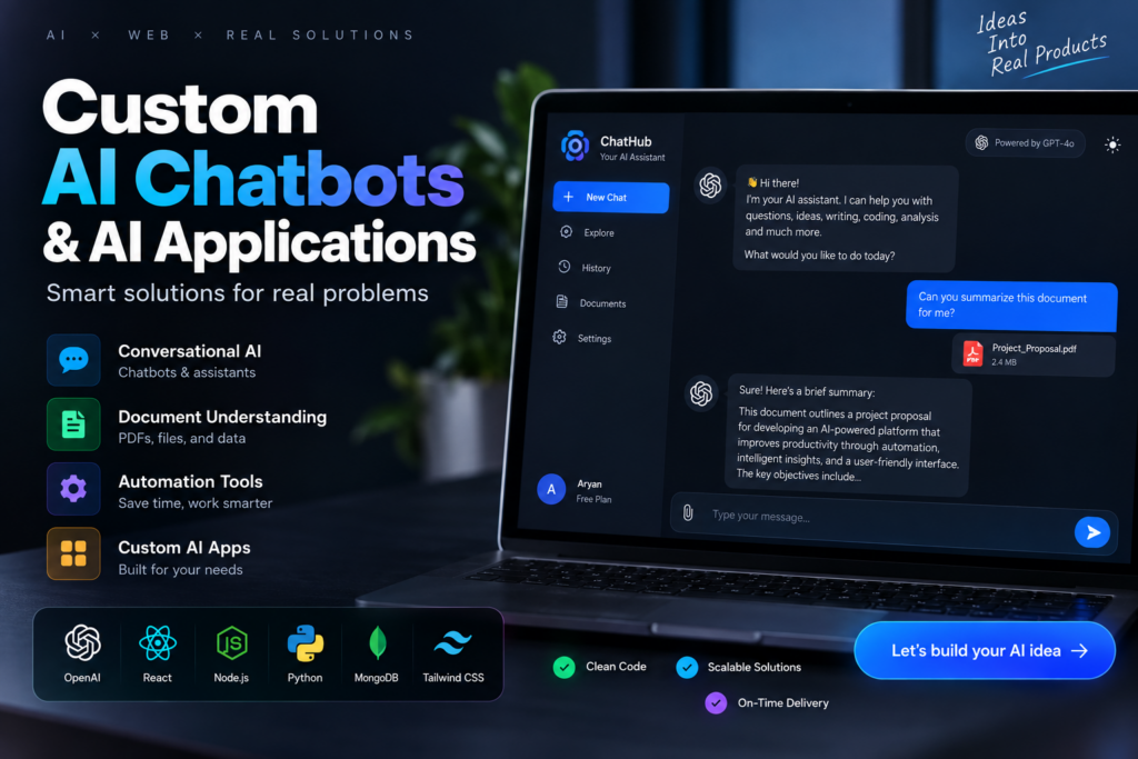 سأبني تطبيقات GPT-4o وتطبيقات الذكاء الاصطناعي وروبوتات المحادثة أو منصات SaaS باستخدام JavaScript وPython