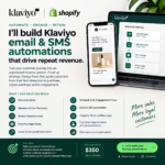 Je construirai des automatisations Klaviyo par email et SMS qui génèrent des revenus répétés
