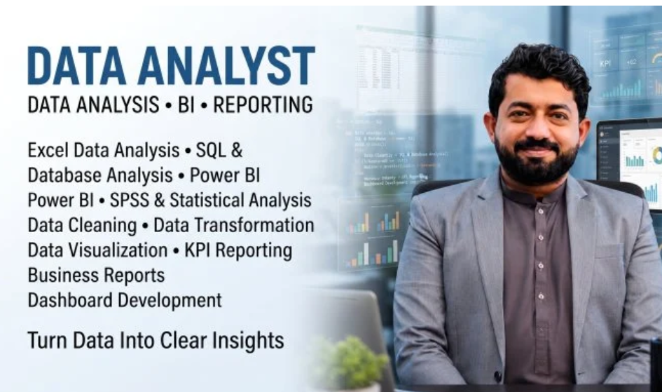 I Will Analyze Your Data Using Excel, SQL, Power BI & SPSS