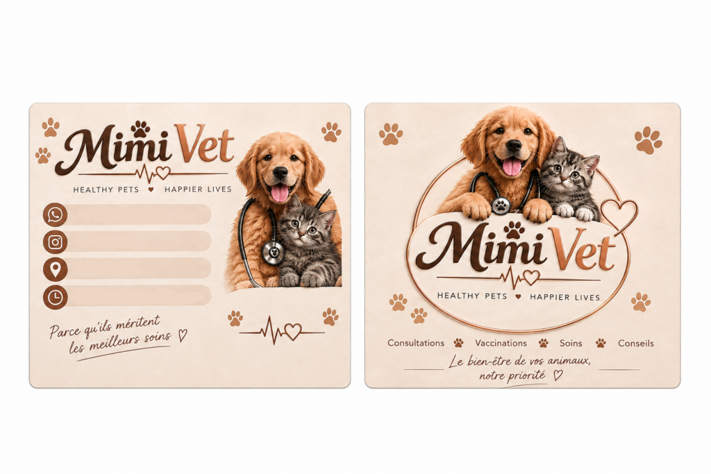 Complete Vet & Pet Shop Branding: Logo + Custom Business Cards - portfolio - 2