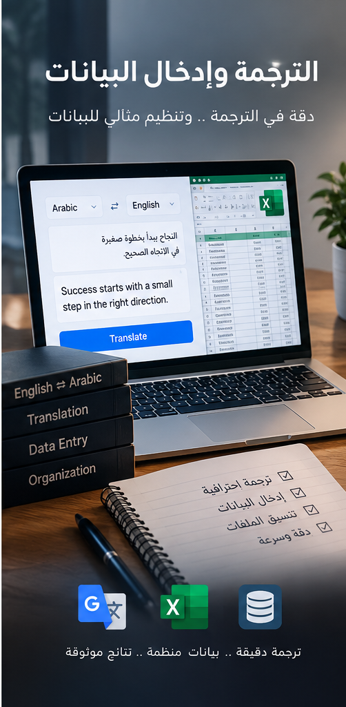 أقدم خدمات رقمية متنوعة تشمل استخدام الذكاء الاصطناعي، الترجمة، إدخال البيانات، إدارة صفحات التواصل الاجتماعي والتسويق الرقمي. أساعدك على إنجاز المها - معرض الأعمال - 2