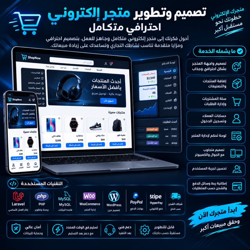 Professional Complete E-Commerce Store Design and Development