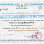 Certificat en gouvernance foncière