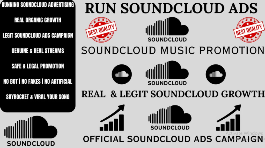 Je vais promouvoir votre musique SoundCloud et vous offrir de vraies écoutes