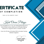 Certificats de stage à l’Institut de formation Knowles