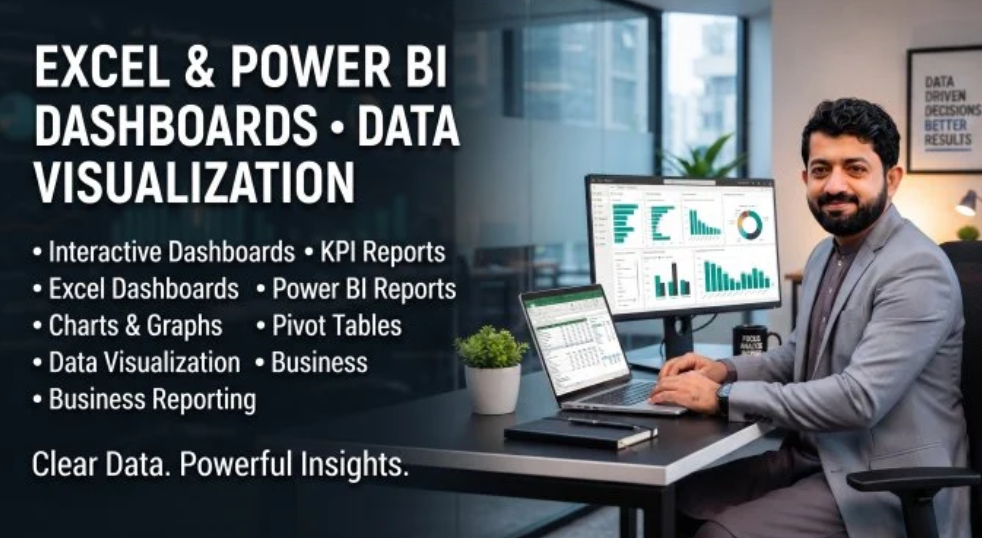I Will Create Professional Excel & Power BI Dashboards and Data Visualizations