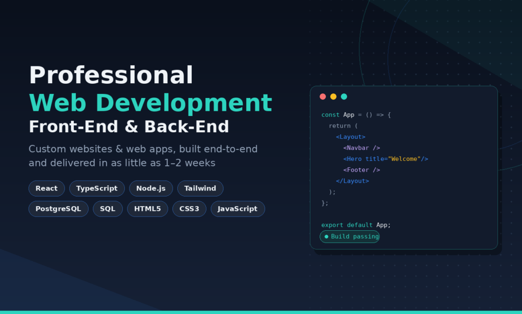 I will create your professional website in 2 weeks