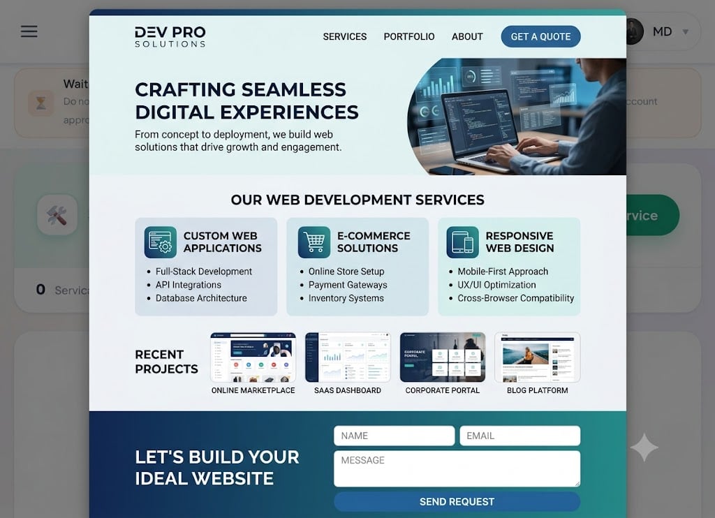 Développement web full-stack et solutions d'applications web sur mesure - portfolio - 1