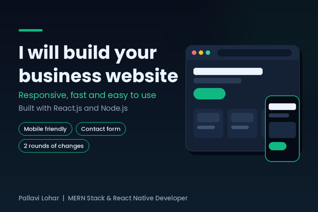 Je créerai votre site web professionnel adaptatif avec React et Node.js en 15 jours