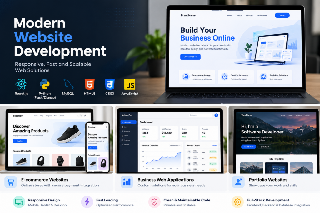 I will create a modern, responsive website for your business