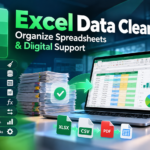Je nettoierai vos données Excel, organiserai vos feuilles de calcul et fournirai une assistance numérique