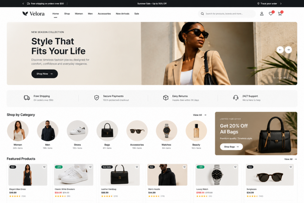 I will design a modern, responsive website UI for your business - portfolio - 1