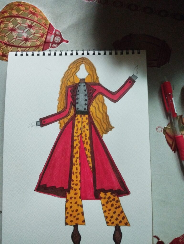 سأقوم برسم الأزياء لك حسب طلبك