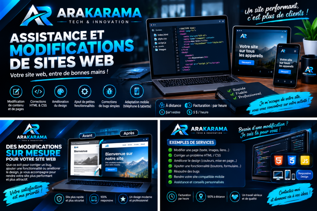 Website Assistance and Modifications