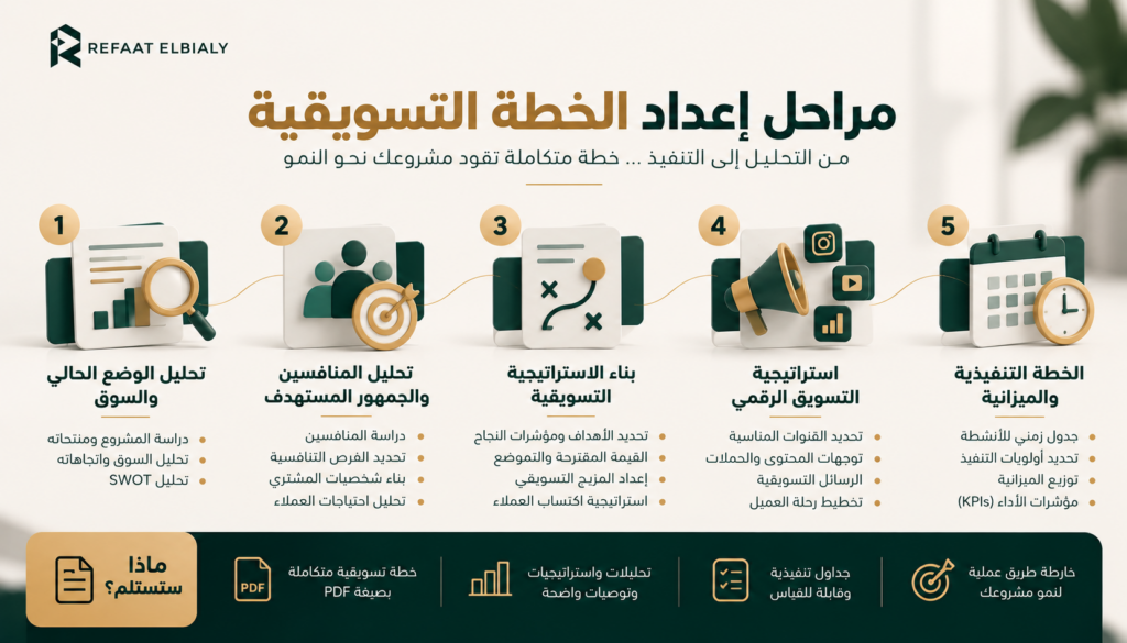 إعداد خطة تسويقية متكاملة لنشاطك التجاري تشمل التحليل والاستراتيجية والخطة التنفيذية - معرض الأعمال - 2