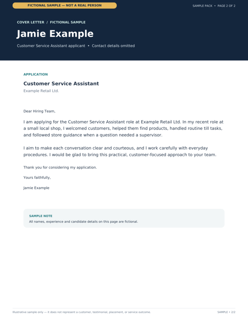 CV + cover letter for one vacancy — MVR 250