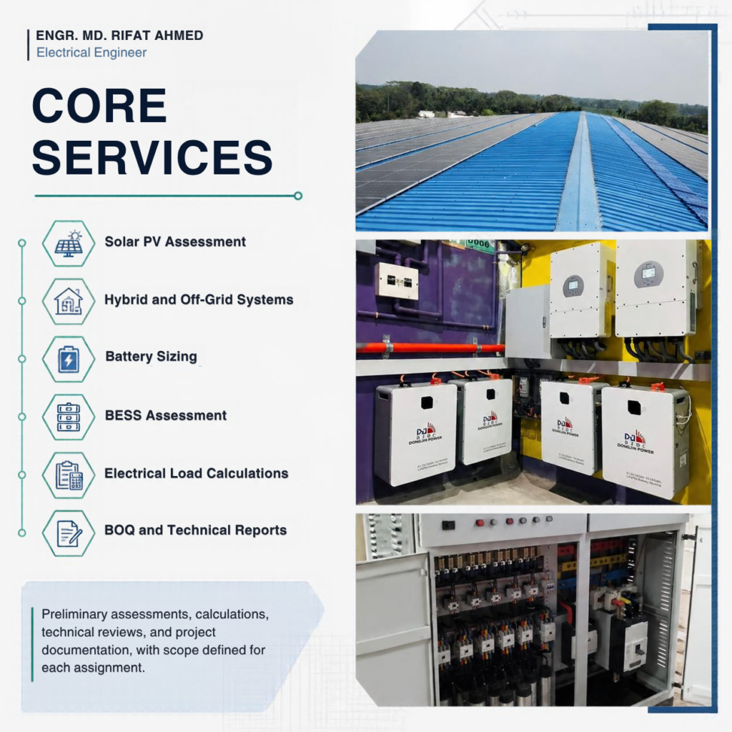 Remote Electrical, Solar PV and BESS Technical Support