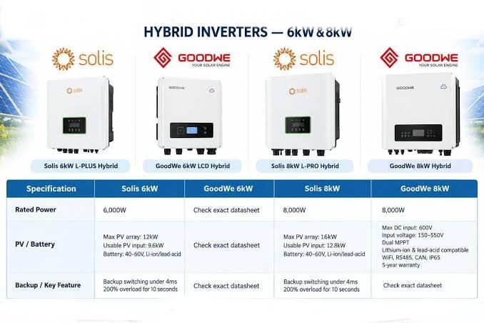 Comparaison d’onduleurs solaires, de batteries et d’équipements électriques