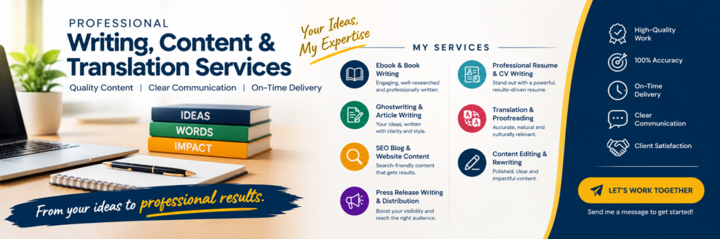 i will professionally write and translate your text in any language