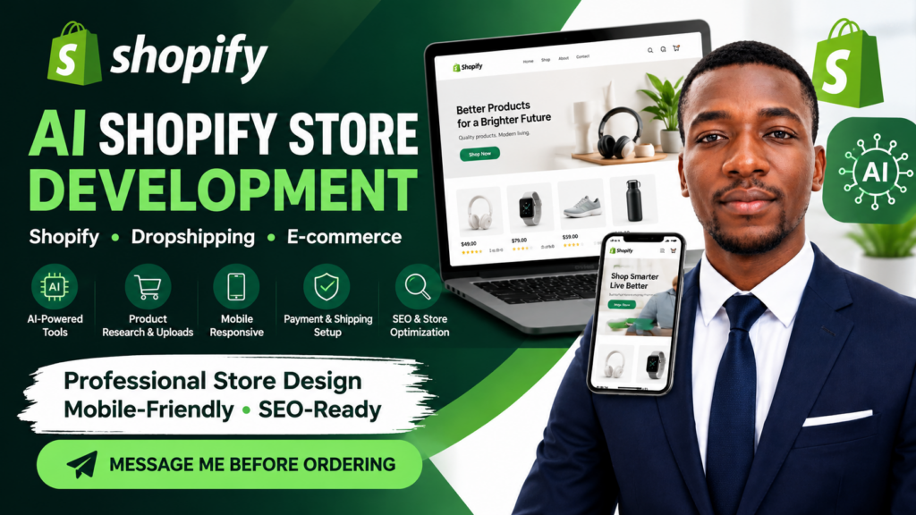 Je vais créer une boutique Shopify rentable avec l’IA, une boutique de dropshipping ou un site Shopify