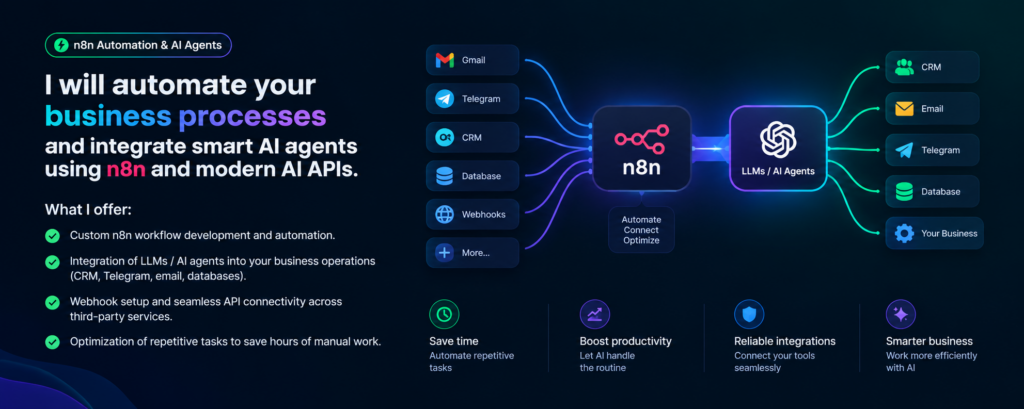 AI Workflow Automation & AI Agents Setup (n8n & Webhooks)