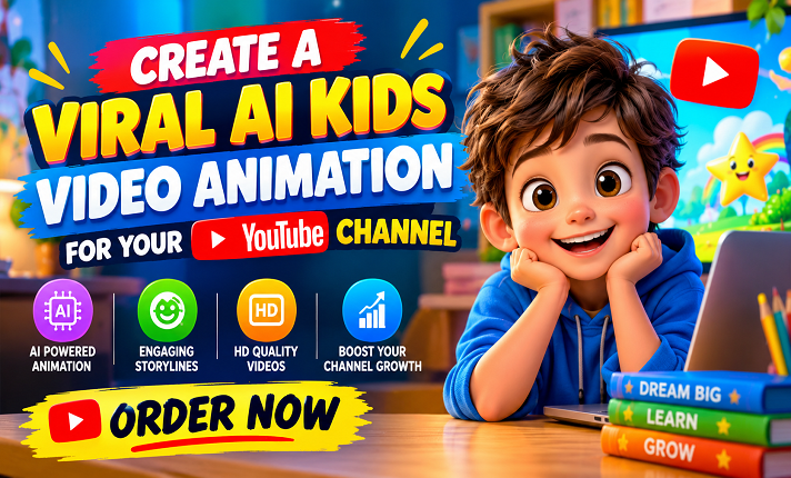 إنشاء فيديو رسوم متحركة للأطفال بالذكاء الاصطناعي وقابل للانتشار لقناتك على YouTube
