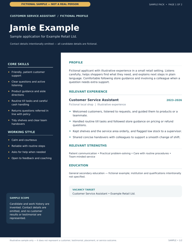 CV + cover letter for one vacancy — MVR 250 - portfolio - 1
