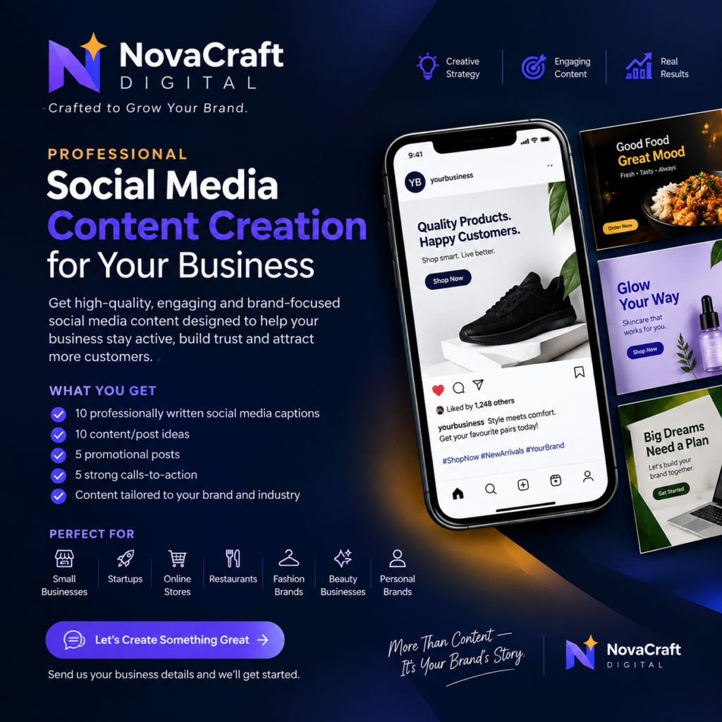Professional Social Media Content Creation For Businesses