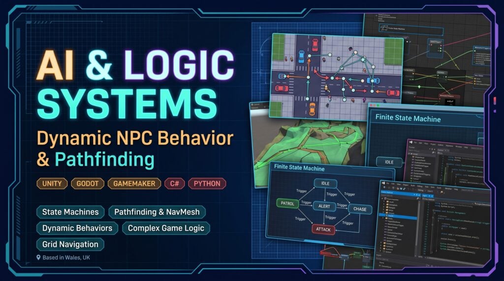 Je programme l’IA, le pathfinding et des systèmes de logique personnalisés pour votre jeu