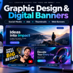 I will design professional banners, social media graphics and YouTube thumbnails