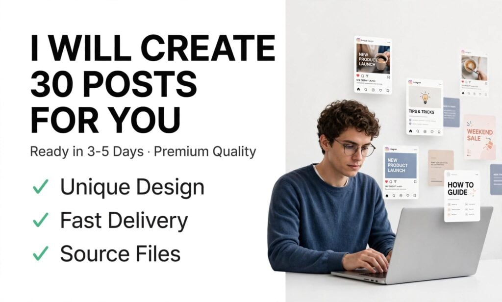 30 Custom AI Posts for Instagram & Facebook