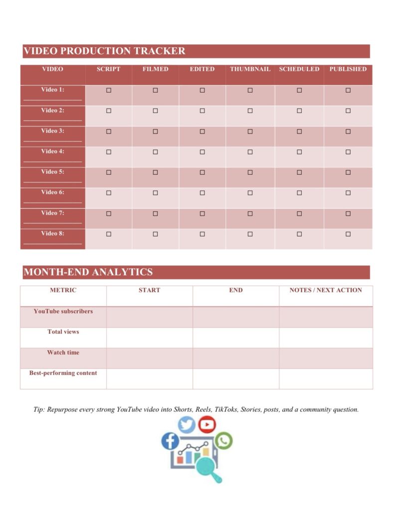 I will create a professinal 30 day Social Media Content Calendar - portfolio - 2