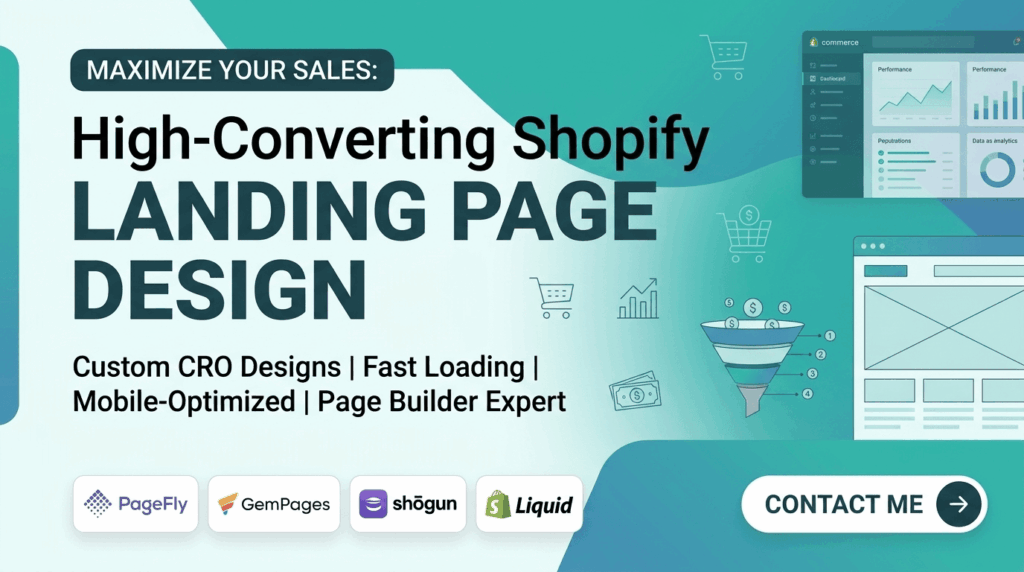 Conception d’une page d’accueil ou d’une page produit Shopify à fort taux de conversion - portfolio - 2