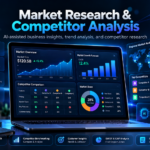 I will conduct market research, competitor analysis and online business research