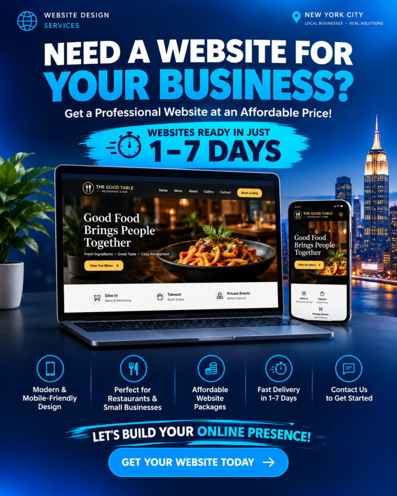 I will create your website just 1 - 7 days at low cost price