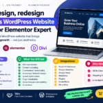 Je vais concevoir et refondre des sites WordPress professionnels en tant qu’expert Divi et Elementor