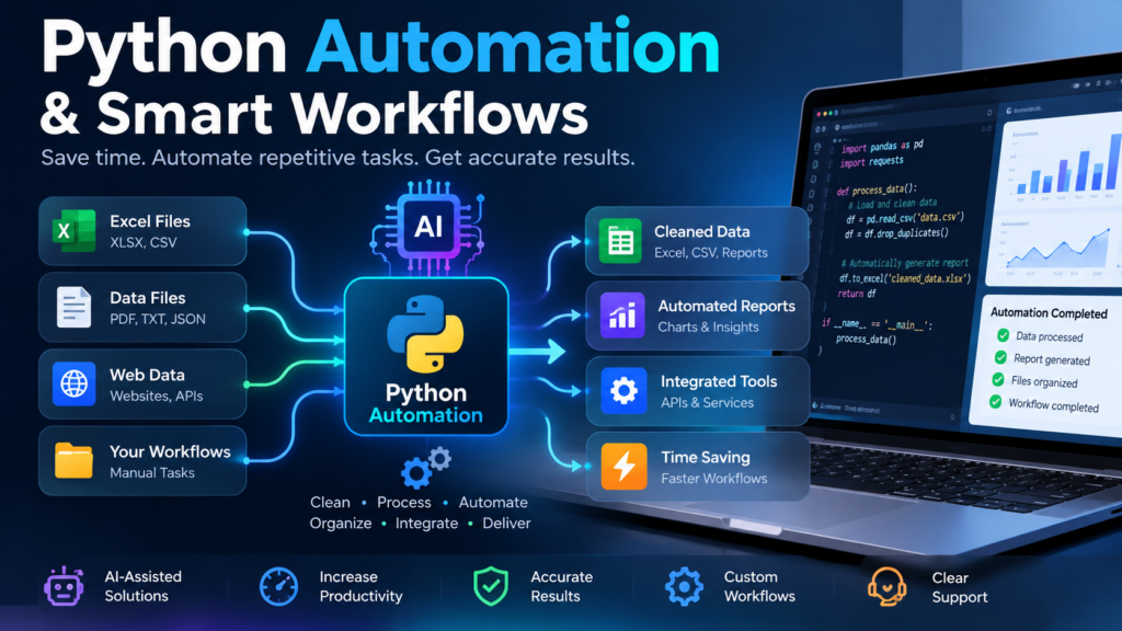 I will build AI-assisted workflow automation, Python scripts and API integrations