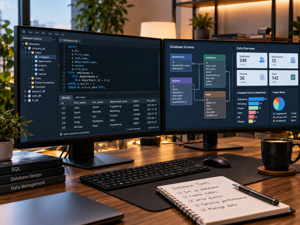I will create SQL databases, write queries and organize your business data