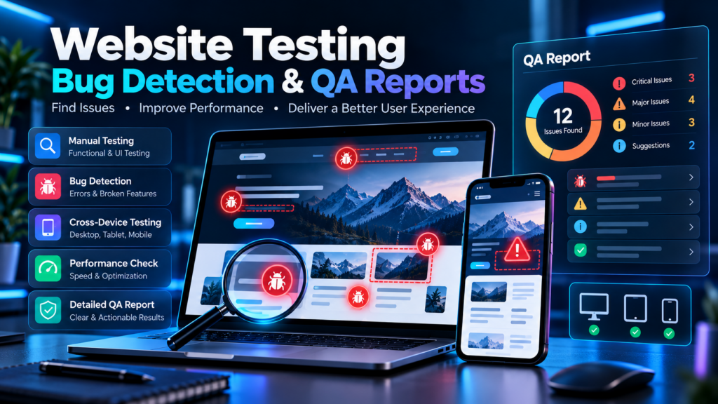 I will test your website, find bugs and provide a detailed QA report